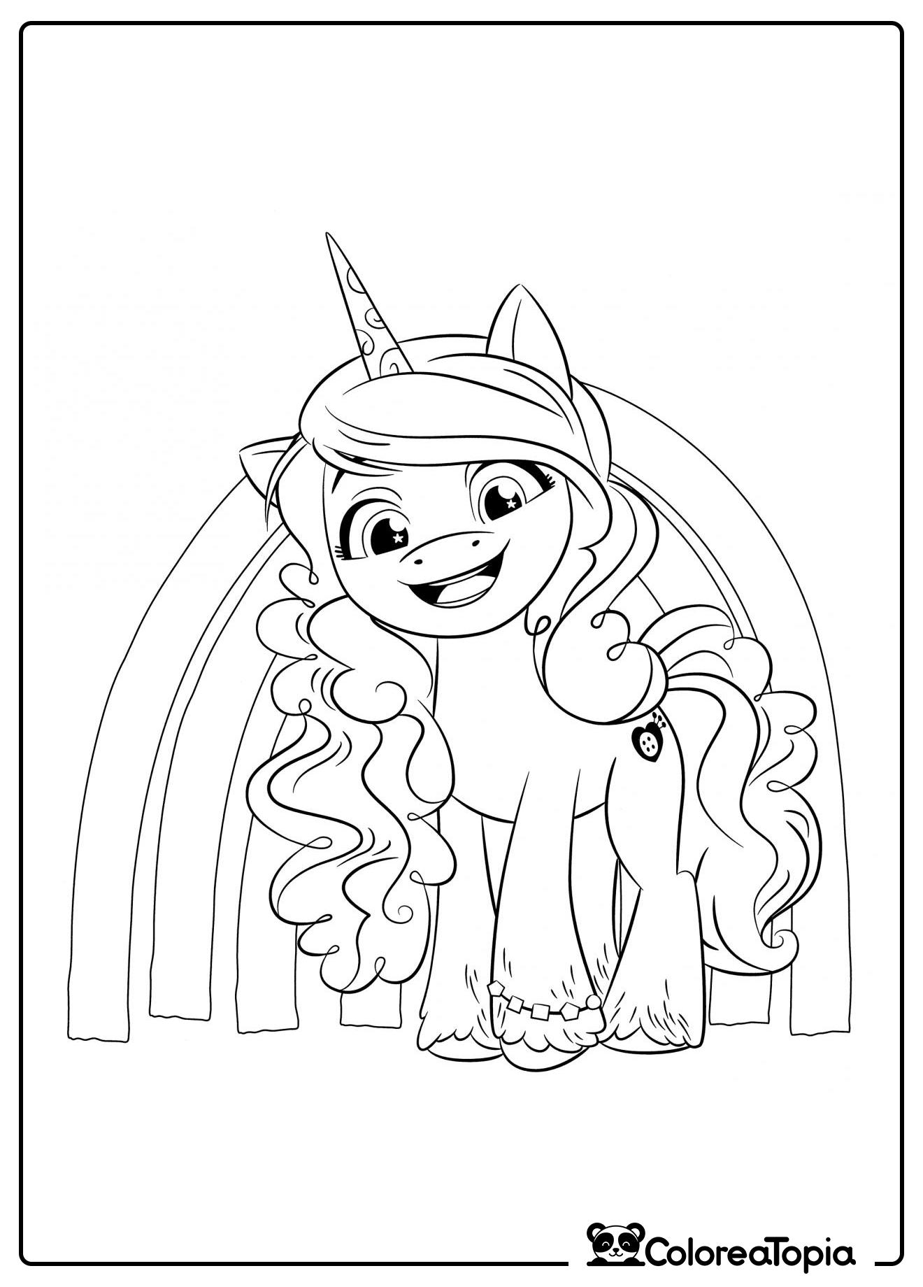 Amigable Izzi Moonbow - dibujo para colorear