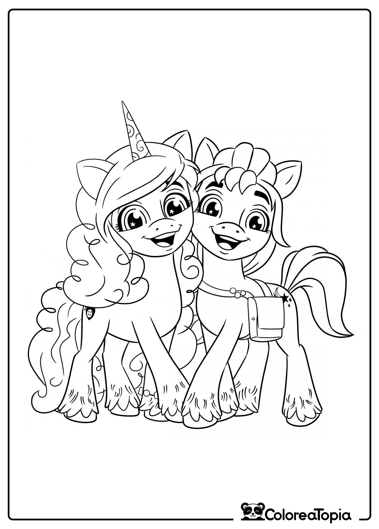 Amigas Sunny e Izzy - dibujo para colorear