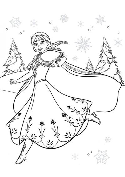 Anna en el bosque de invierno