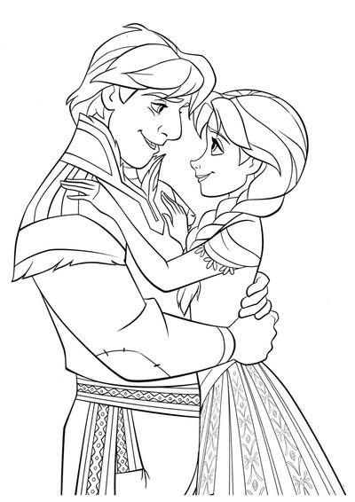 Anna y Kristoff se abrazan