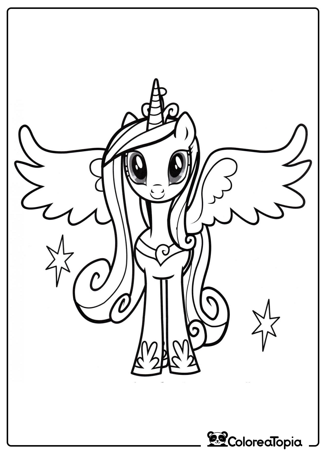 Cadence - la esposa de Shining Armor - dibujo para colorear