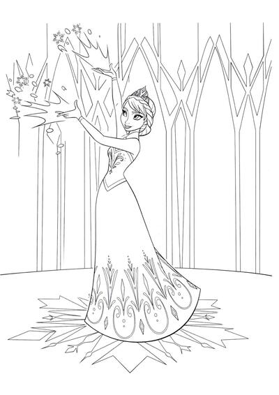 Elsa en el palacio de hielo