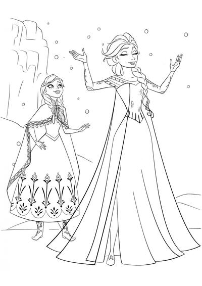 Elsa y su hermana Anna