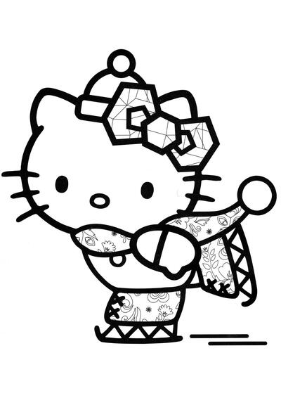 Hello Kitty en patines