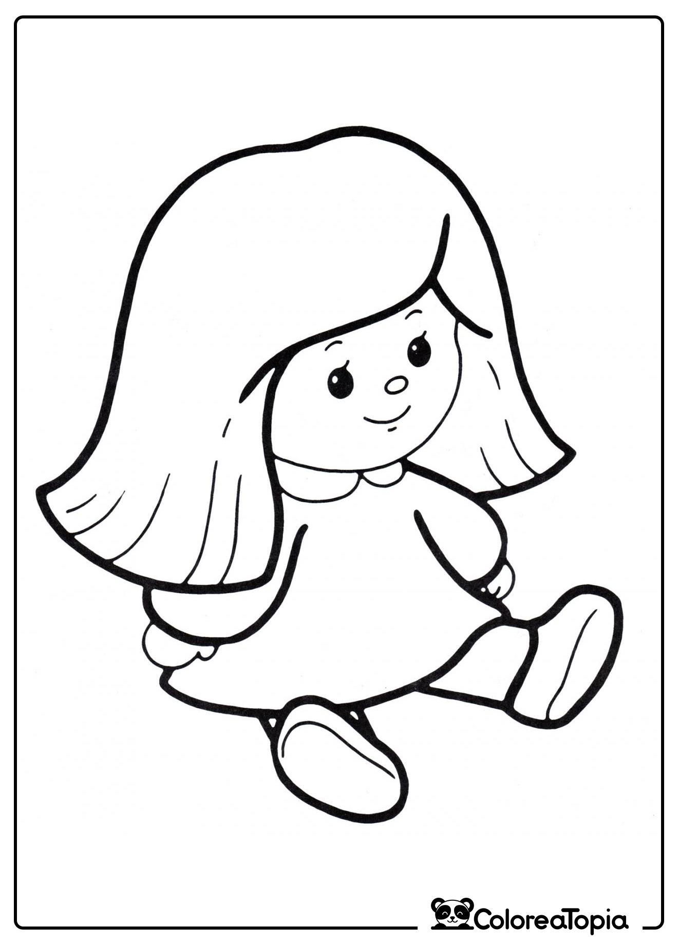 Muñeca Masha - dibujo para colorear