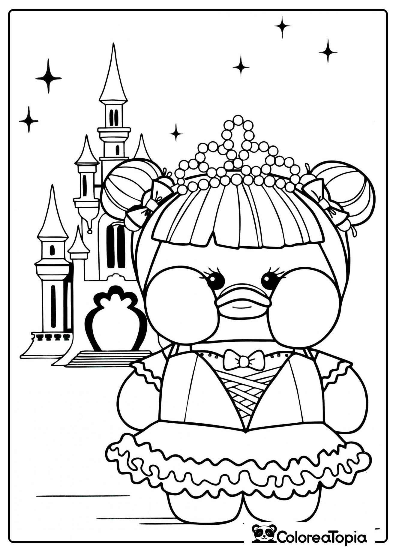 Pato Lala Fanfan princesa - dibujo para colorear