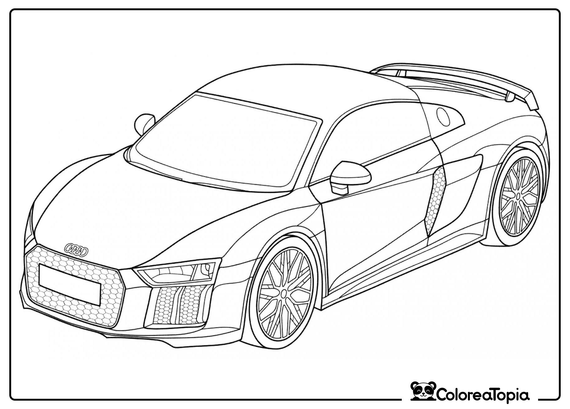 Audi R8 modelo - dibujo para colorear