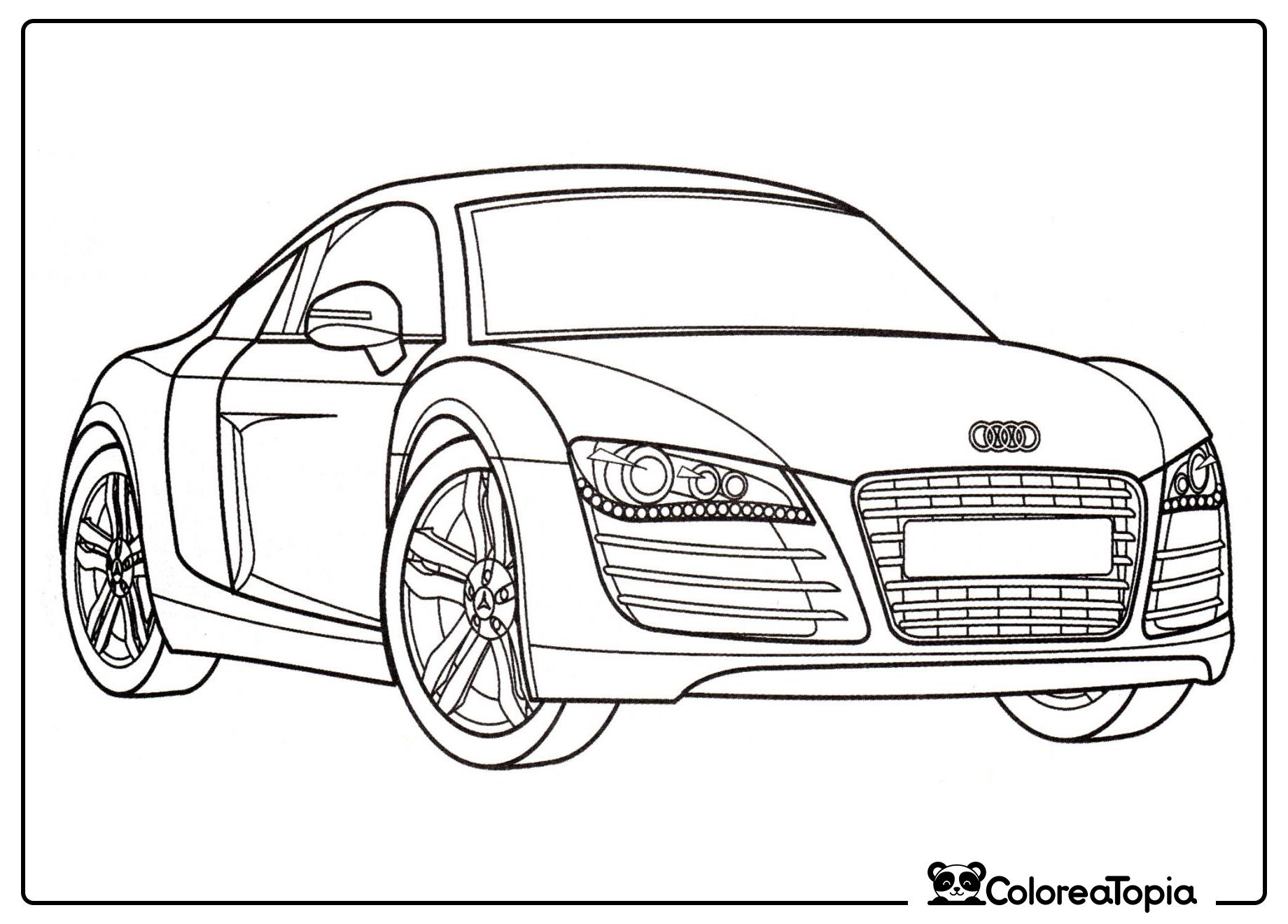 Audi R8 - dibujo para colorear