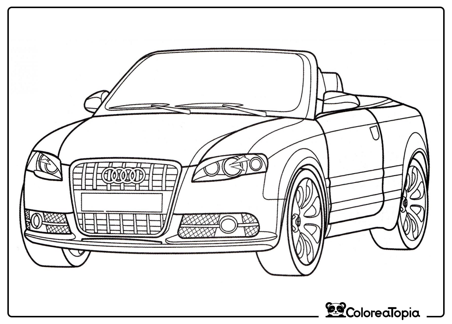 Audi S5 Cabriolet - dibujo para colorear