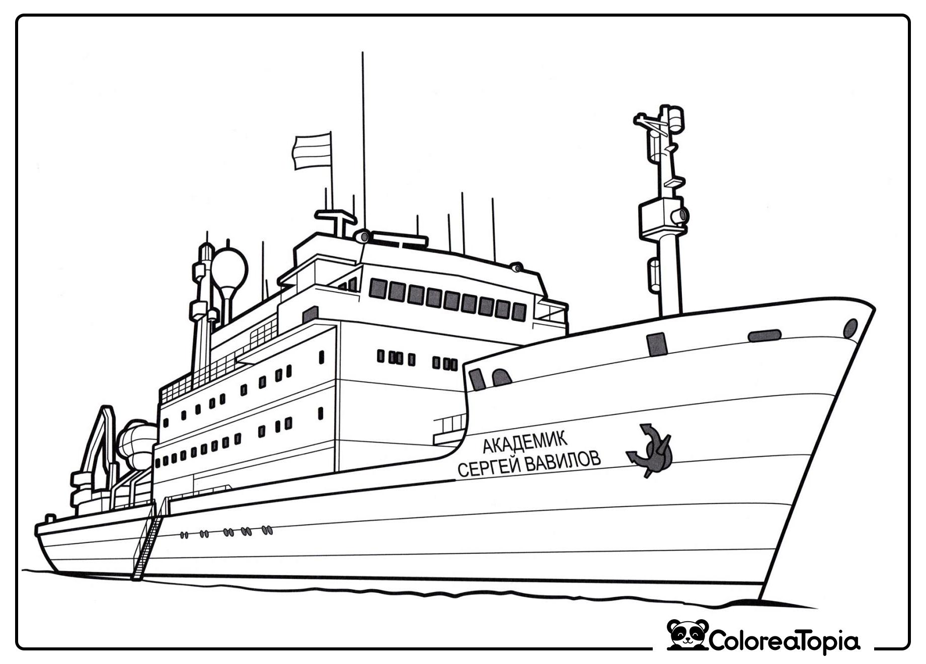 Barco Académico Vavilov - dibujo para colorear