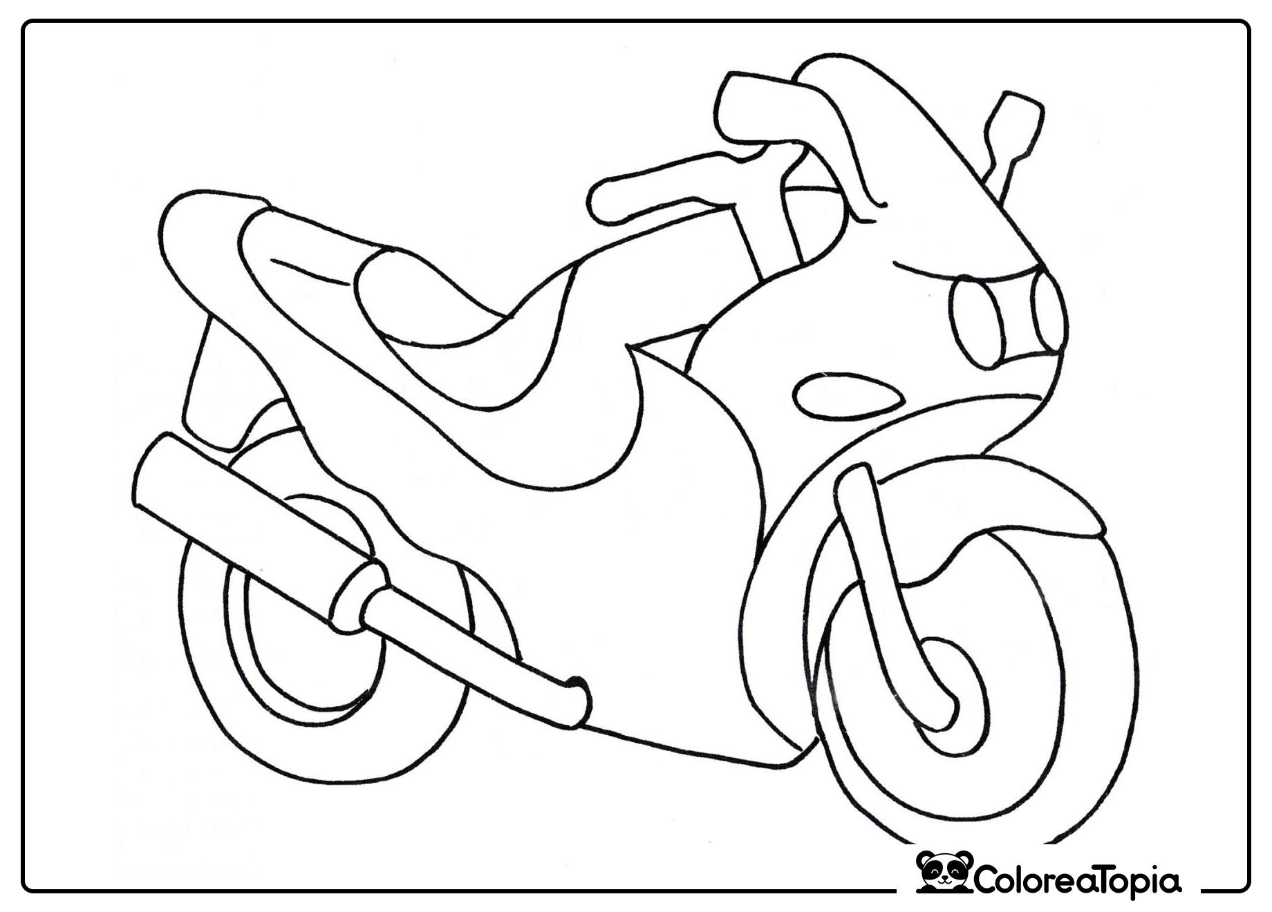 Bicicleta deportiva - dibujo para colorear