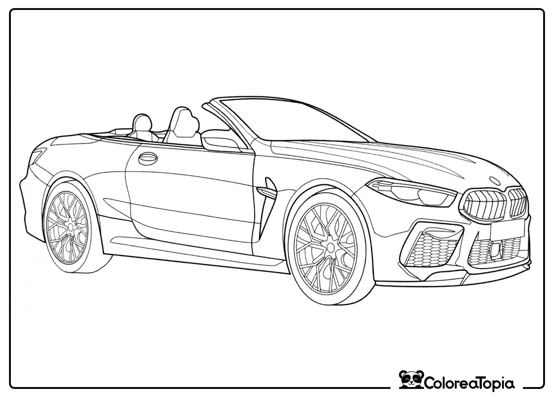 BMW M8 Cabrio - dibujo para colorear