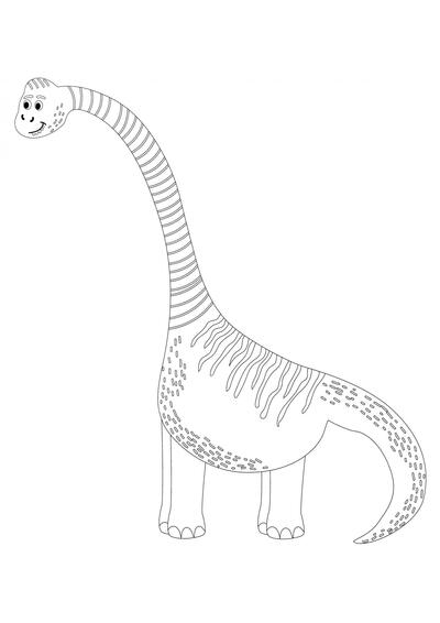 Braquiosaurio con cuello largo