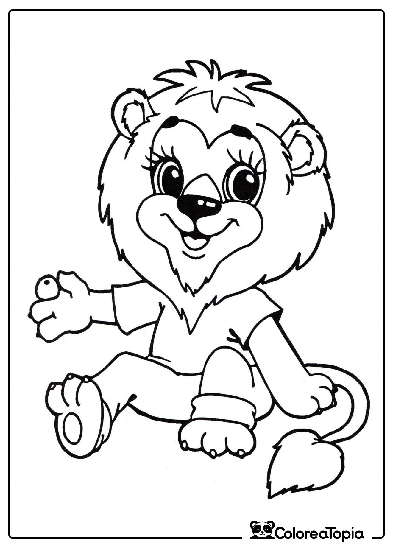 Cachorro de león - dibujo para colorear