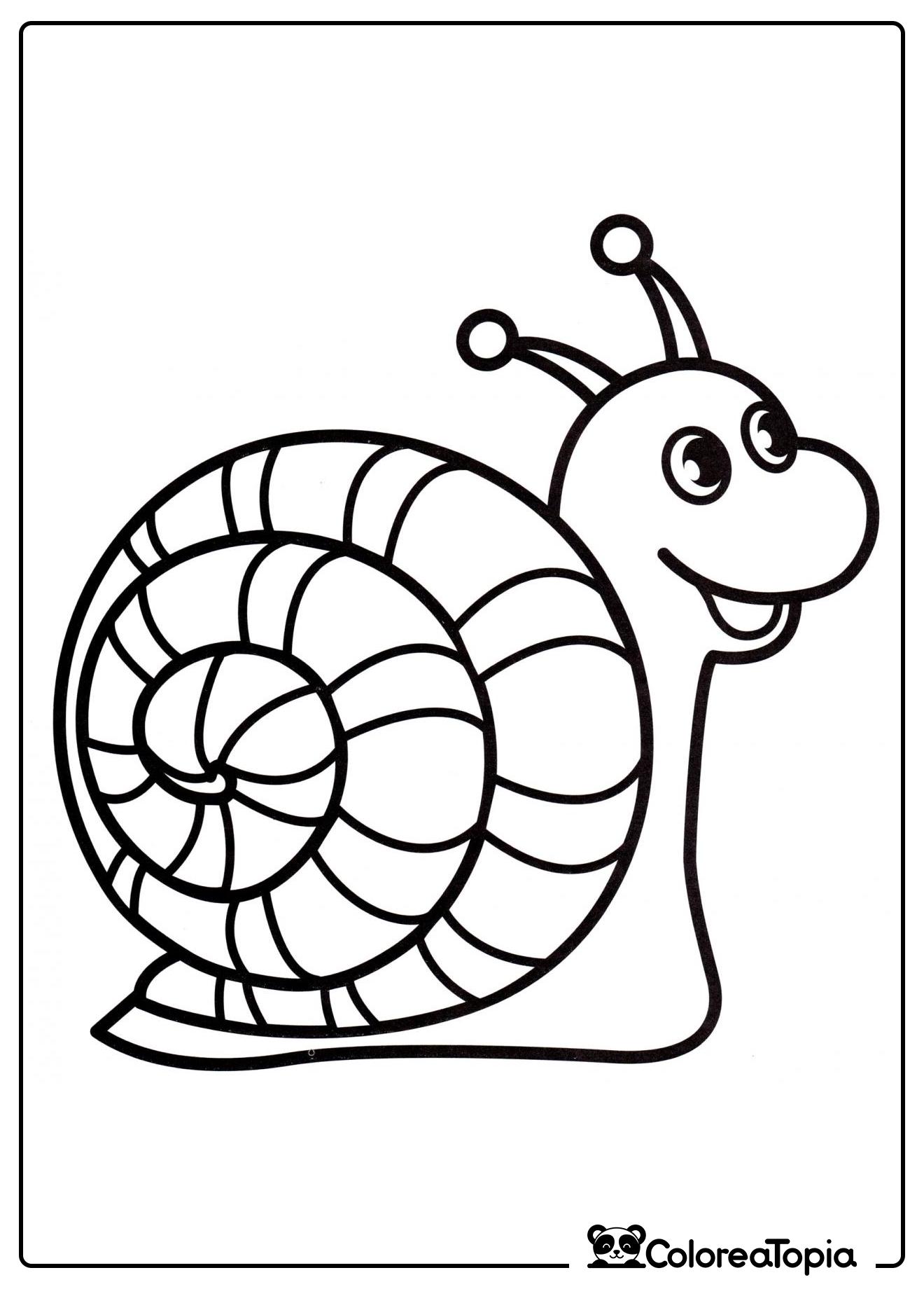 Caracol con cuernos - dibujo para colorear