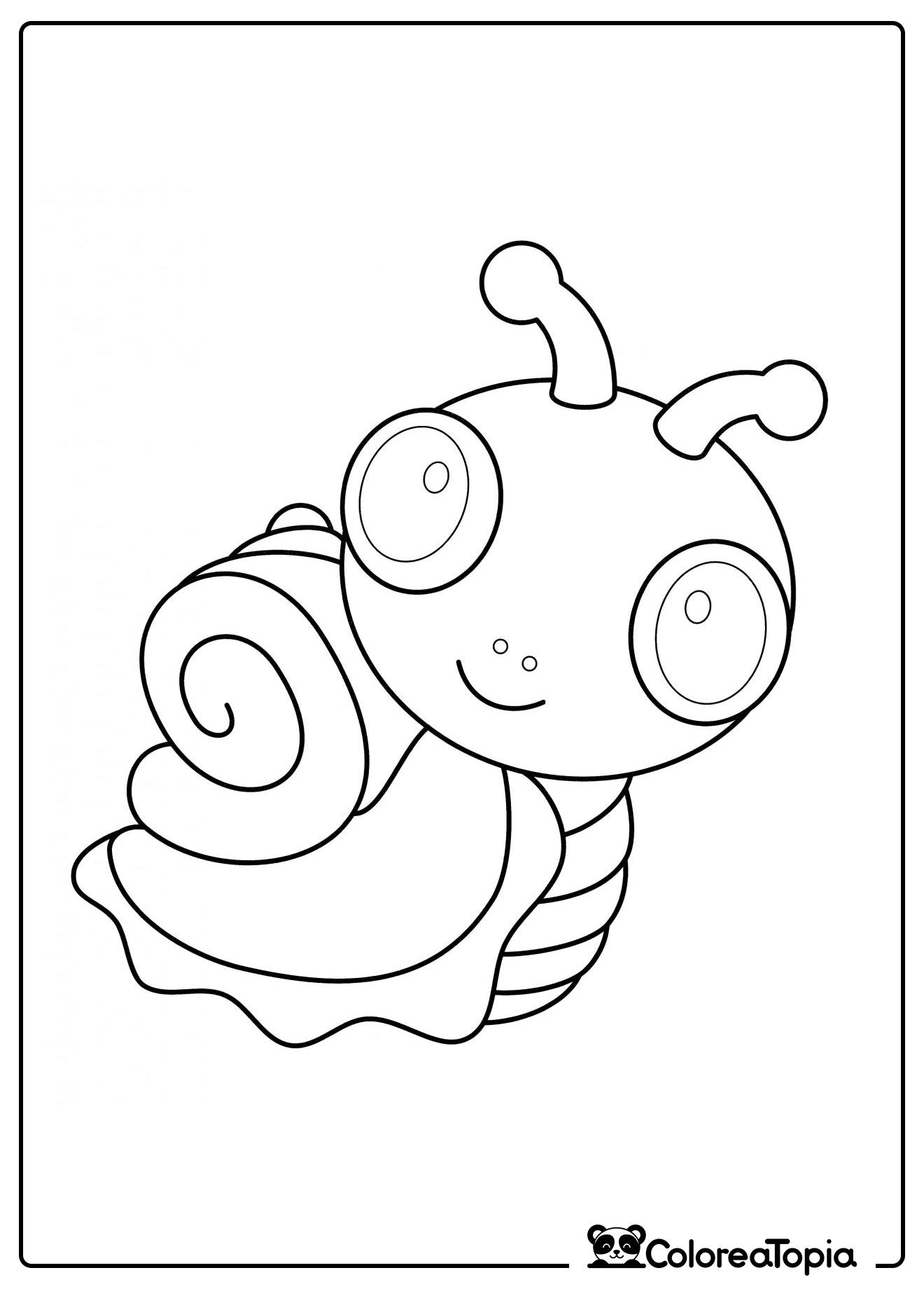 Caracol con ojos inusuales - dibujo para colorear