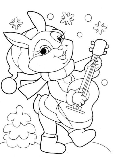 El conejito toca la guitarra