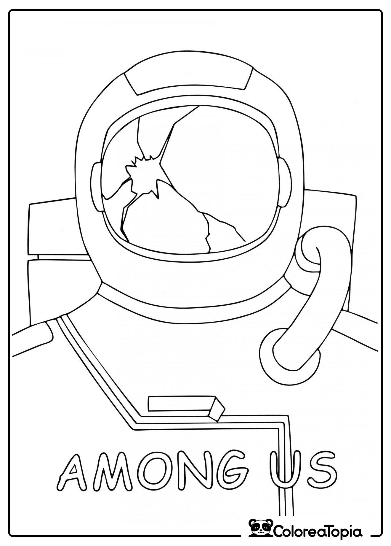 Entre Nosotros astronauta póster - dibujo para colorear