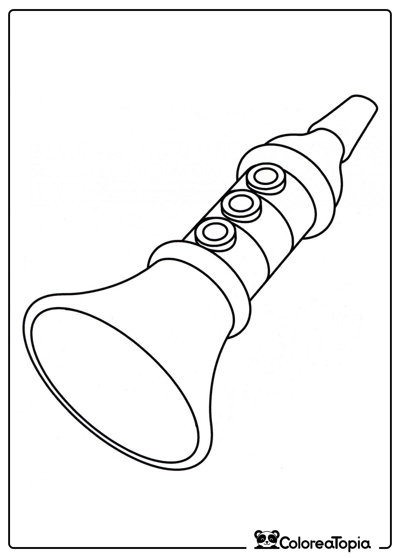 Flauta - dibujo para colorear