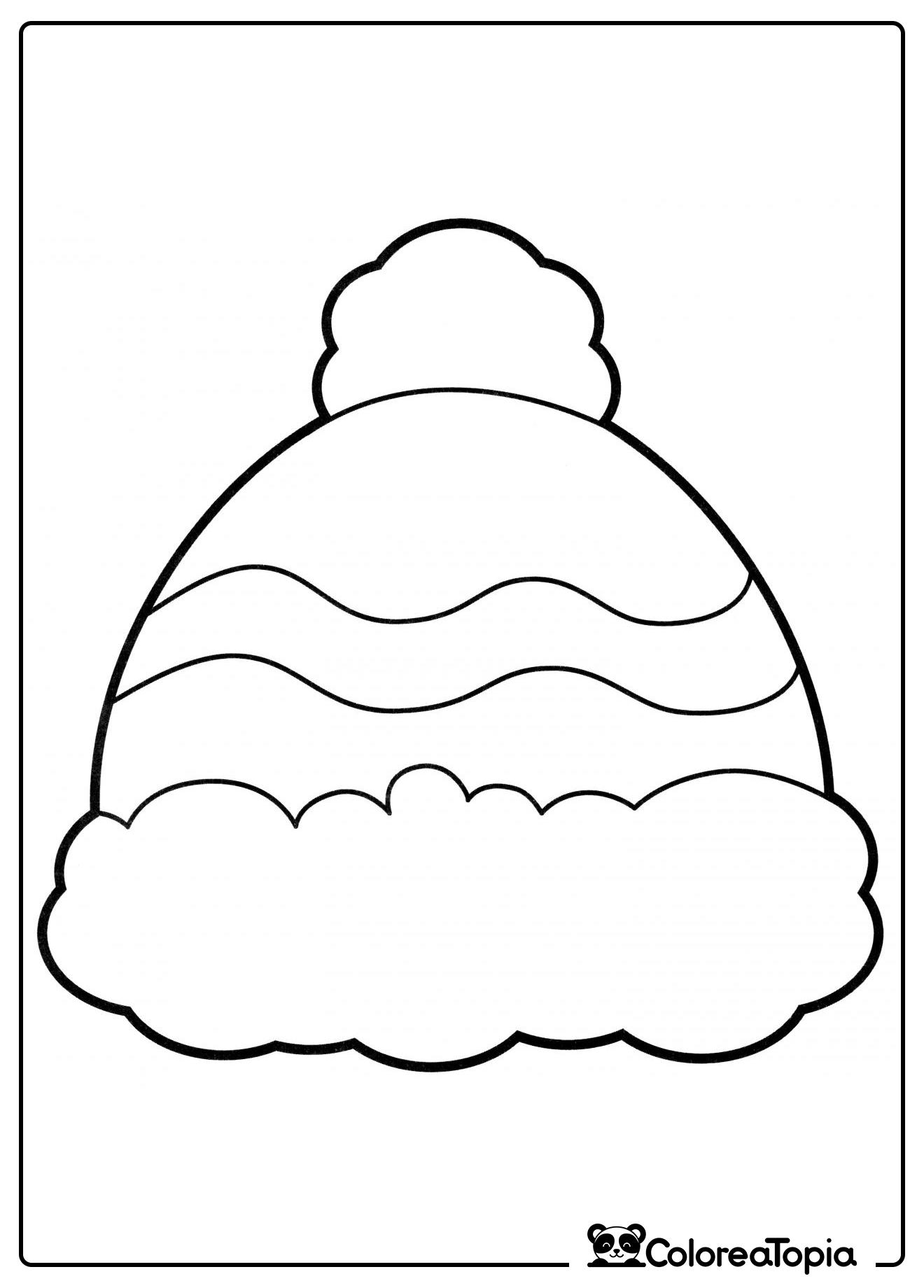 Gorro cálido - dibujo para colorear