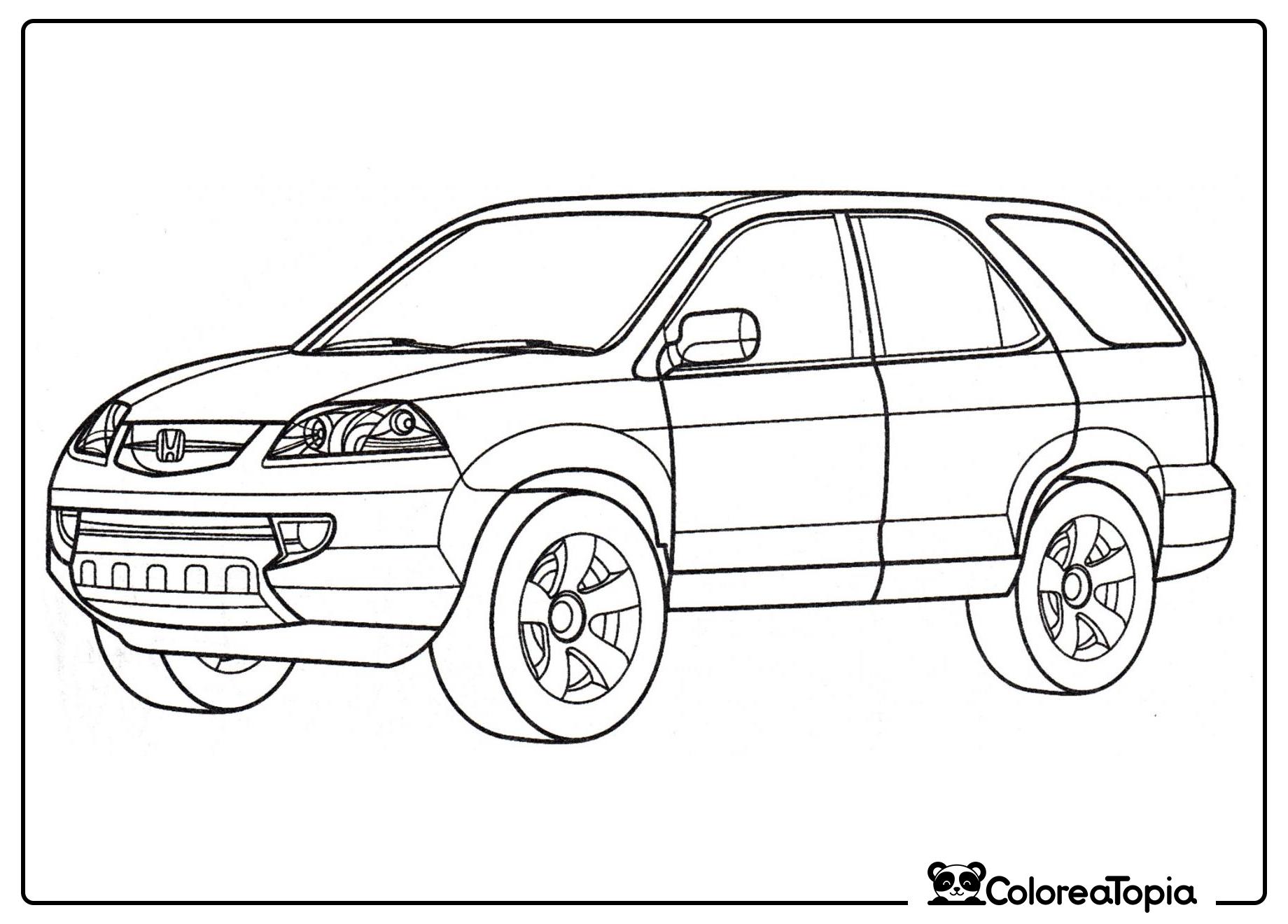 Honda MDX - dibujo para colorear