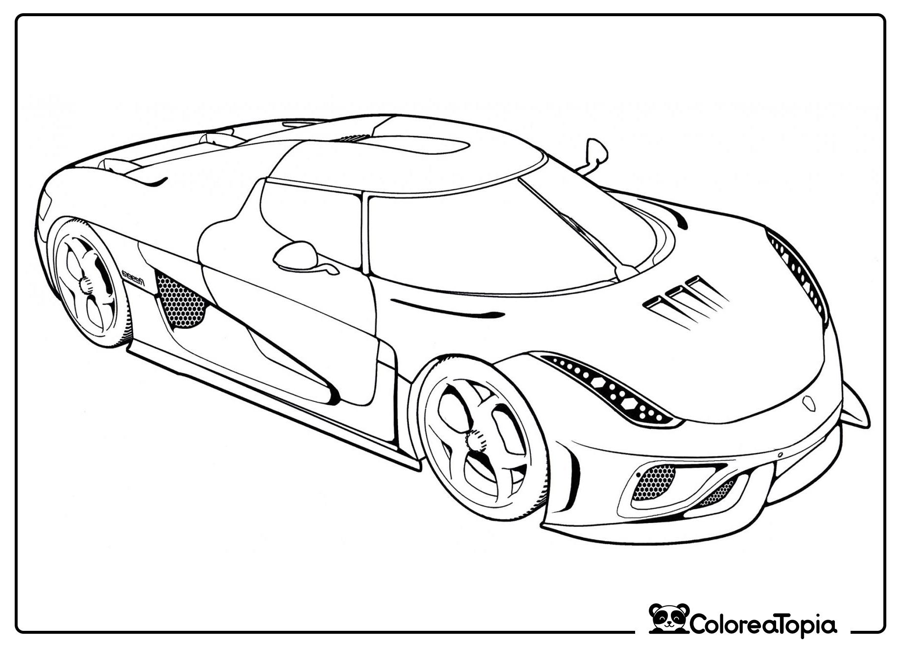 Koenigsegg Regera - dibujo para colorear