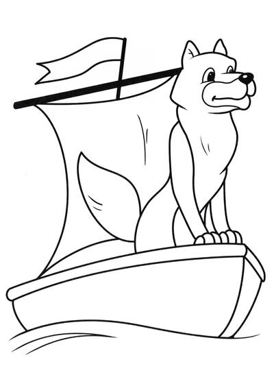 Lobo en el bote