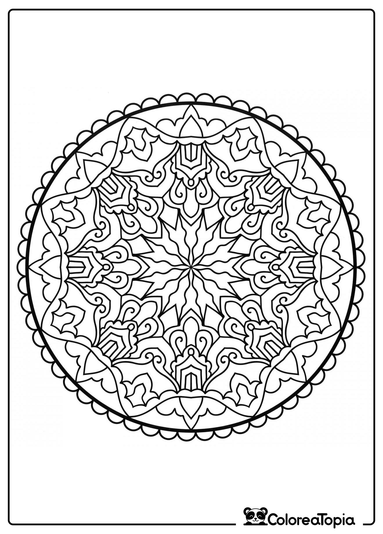 Mandala Pradera Celestial - dibujo para colorear