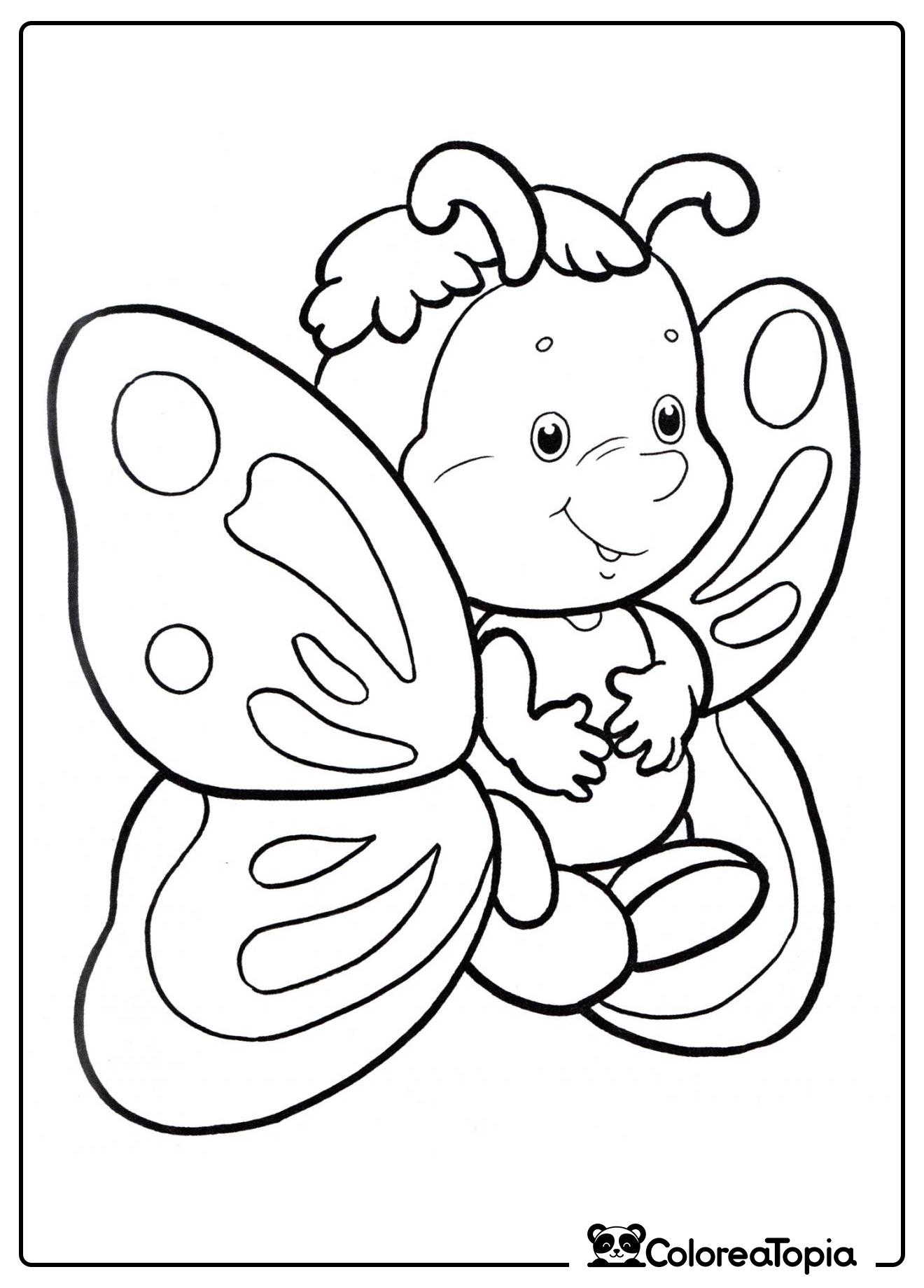Mariposa pequeña - dibujo para colorear
