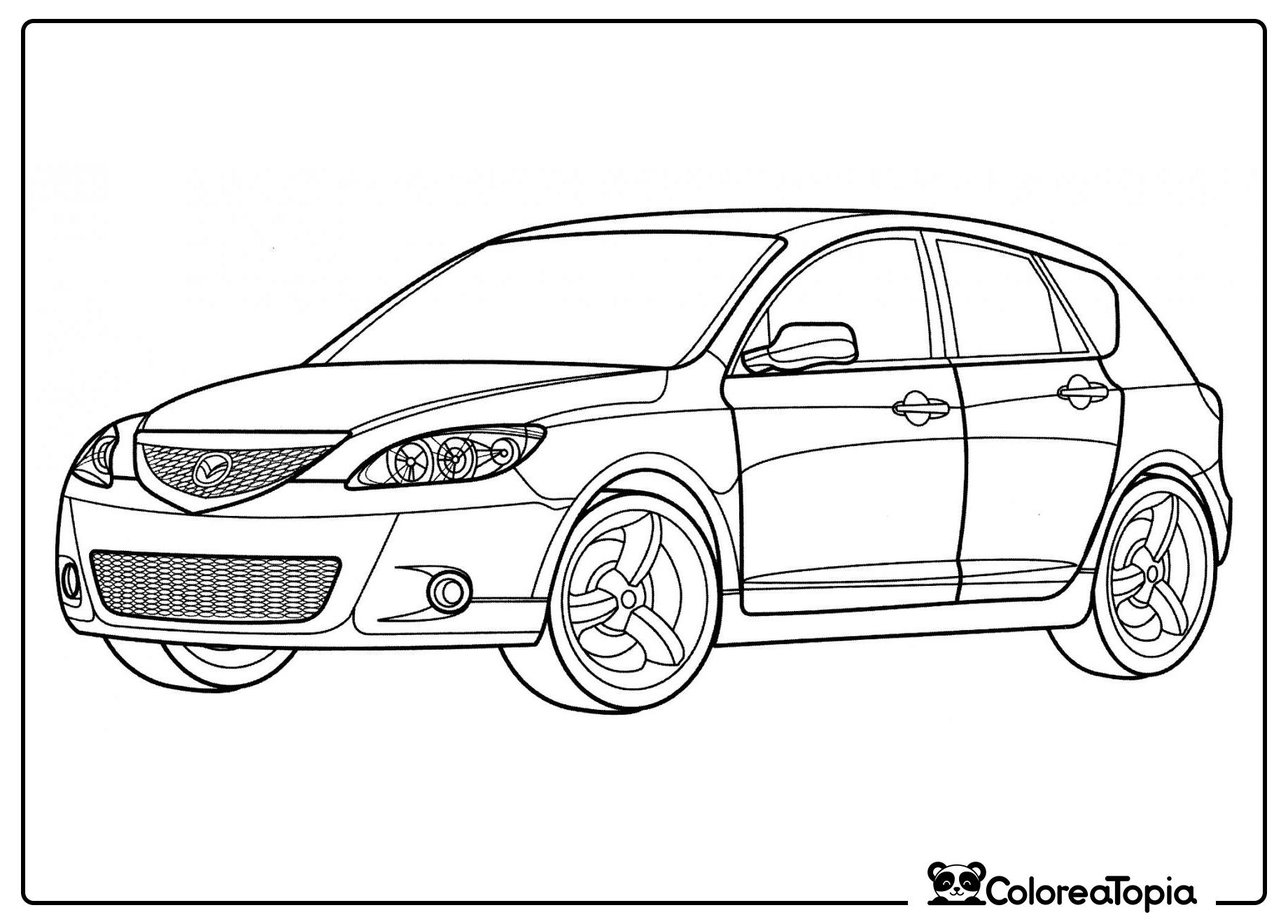 Mazda MX Deportivo - dibujo para colorear