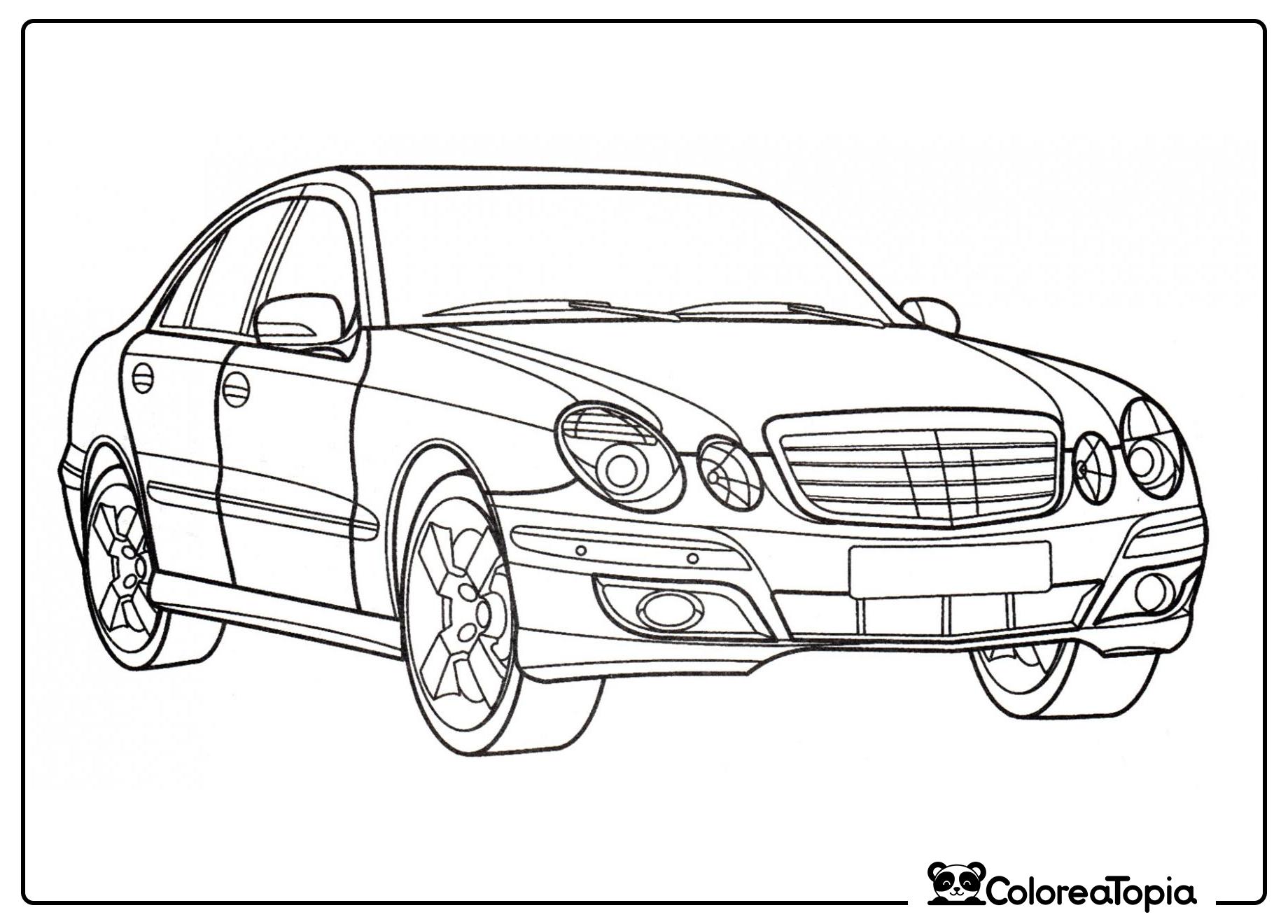 Mercedes E350 - dibujo para colorear