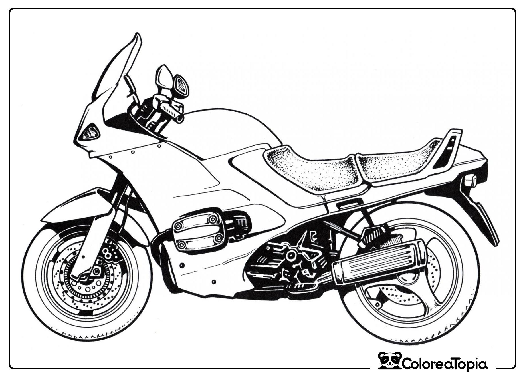 Motocicleta de carretera BMW - dibujo para colorear