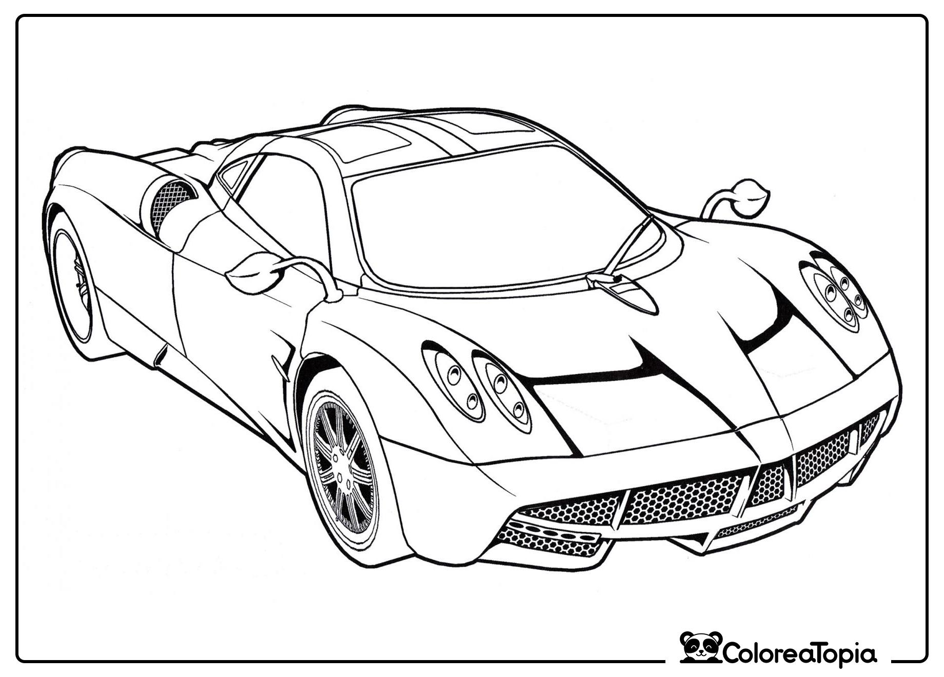 Pagani Huayra Carbon - dibujo para colorear