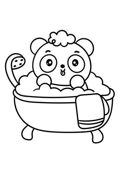 Pandita se está bañando