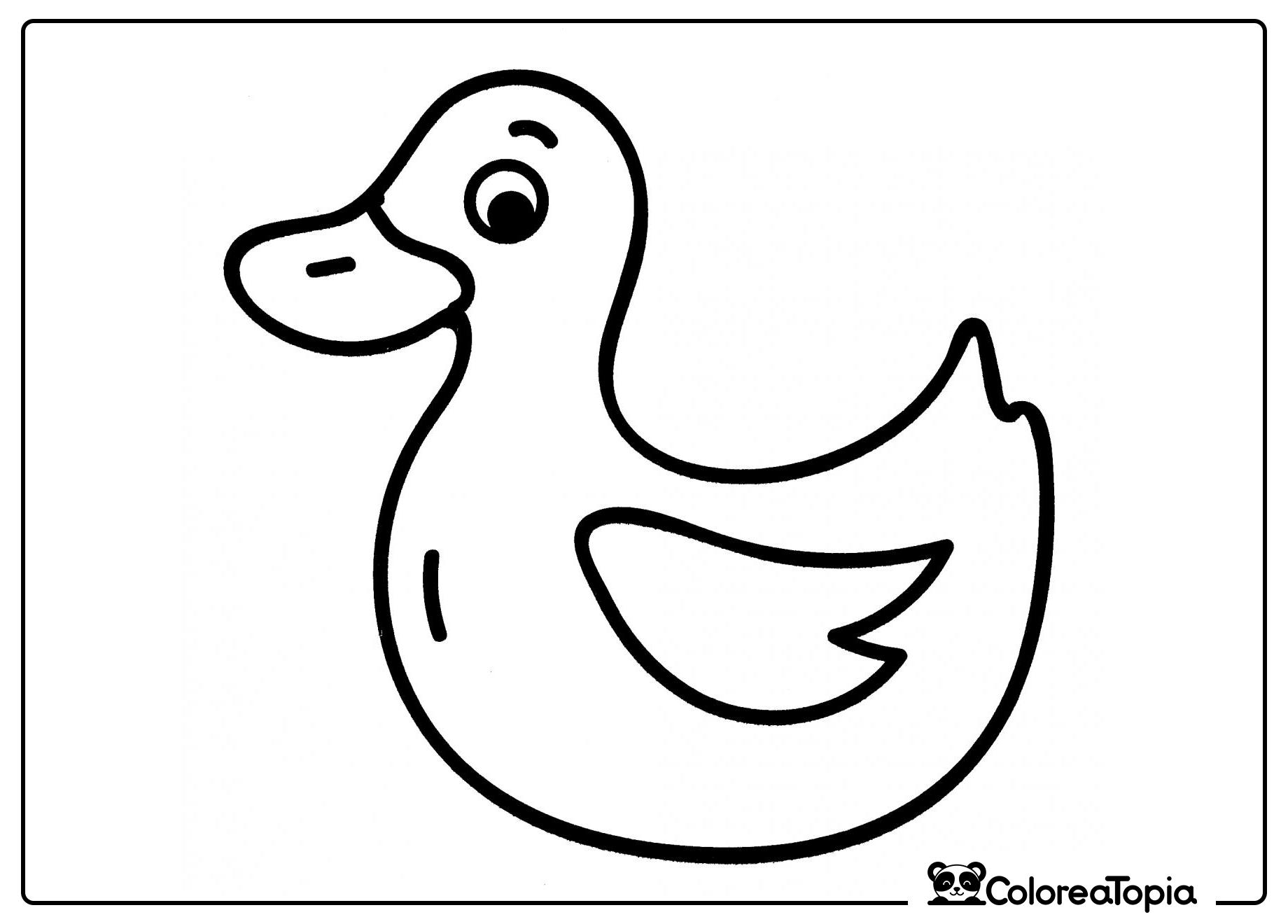 Pato amable - dibujo para colorear