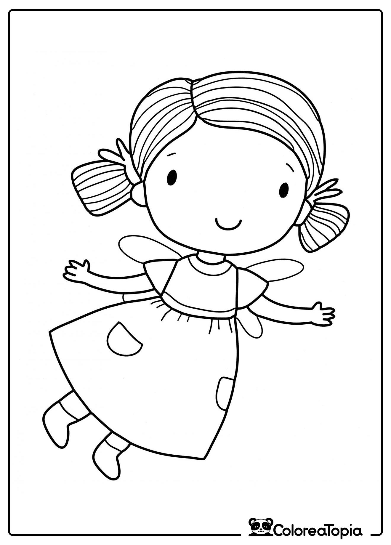 Pequeña hadita - dibujo para colorear