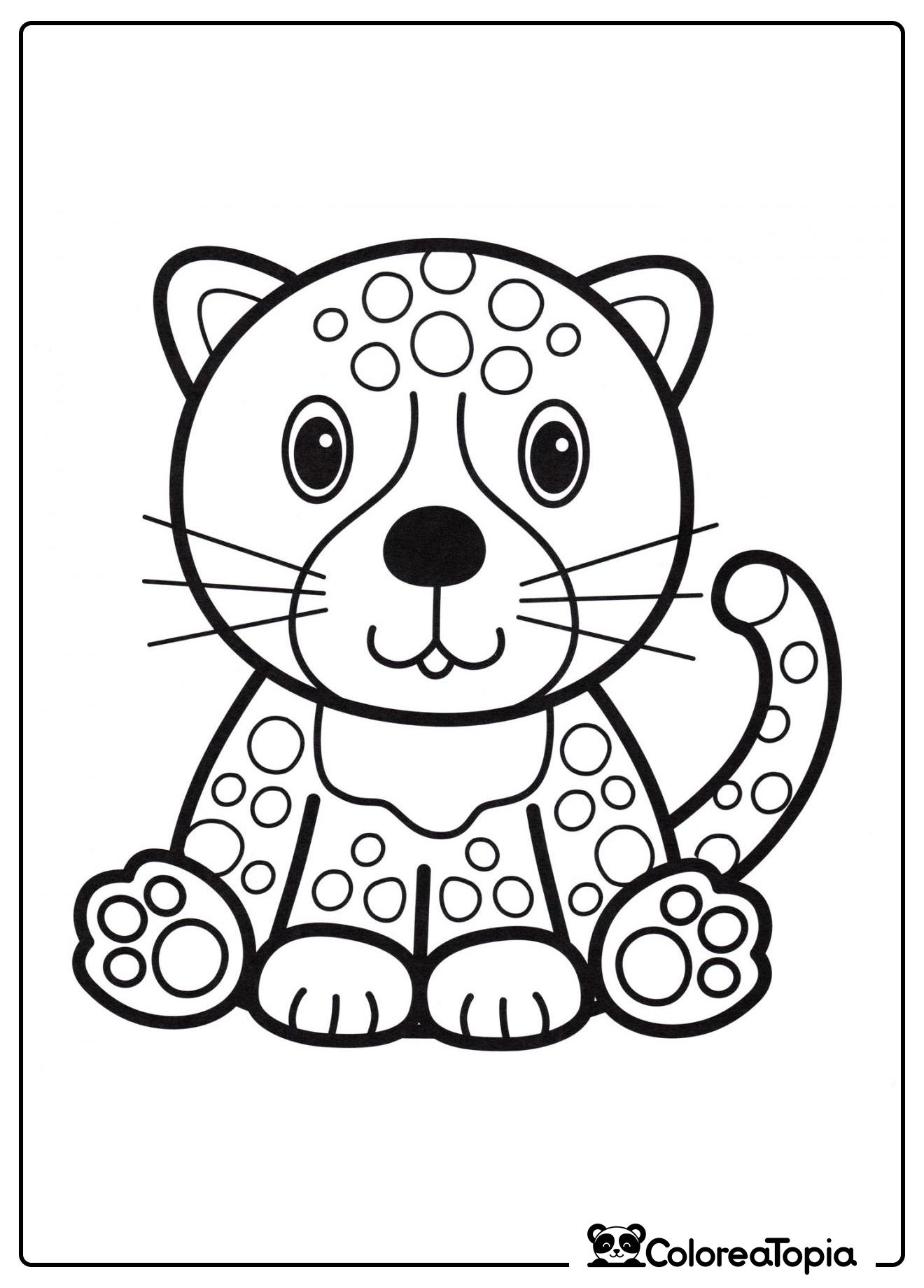 Pequeño guepardo - dibujo para colorear