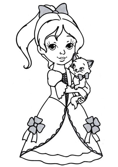 Princesa con gatito