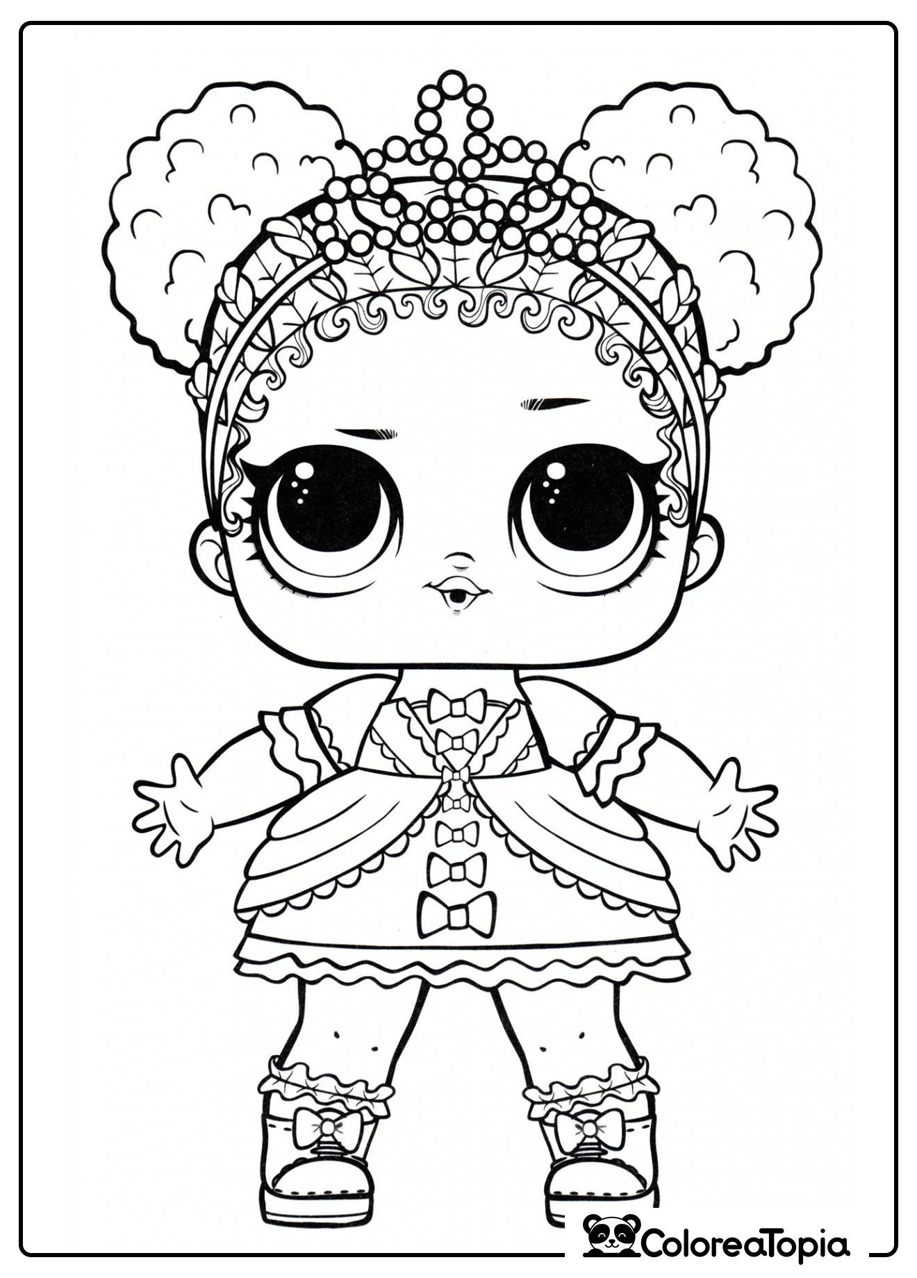 Princesa LOL - dibujo para colorear