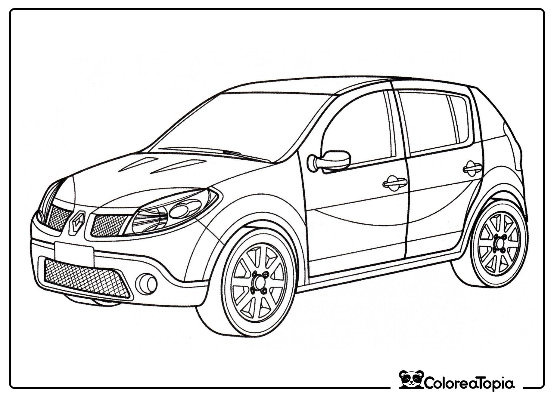 Renault Sandero - dibujo para colorear