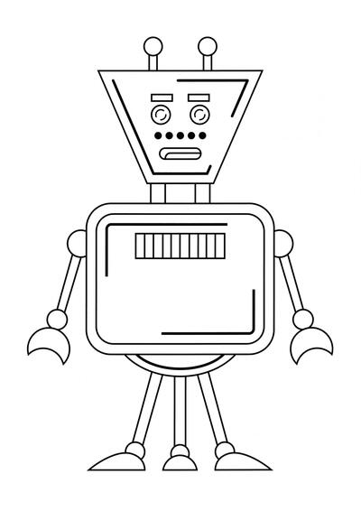 Robot con cabeza trapezoidal
