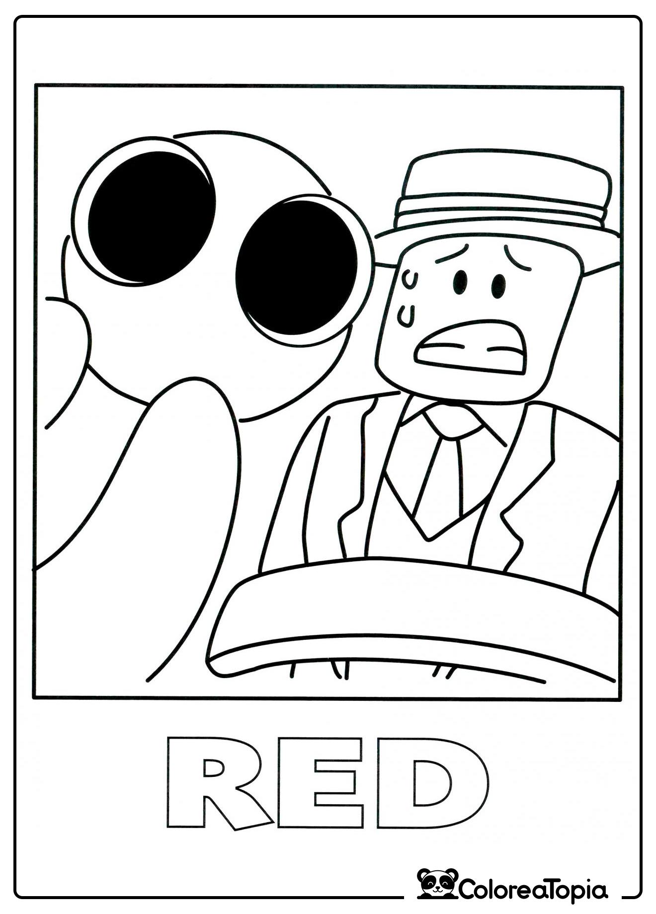 Rojo con jugador - dibujo para colorear
