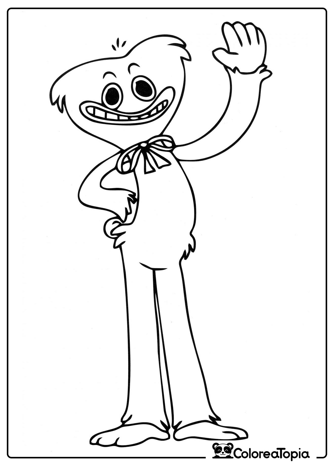 Saludos de Huggy Wuggy - dibujo para colorear