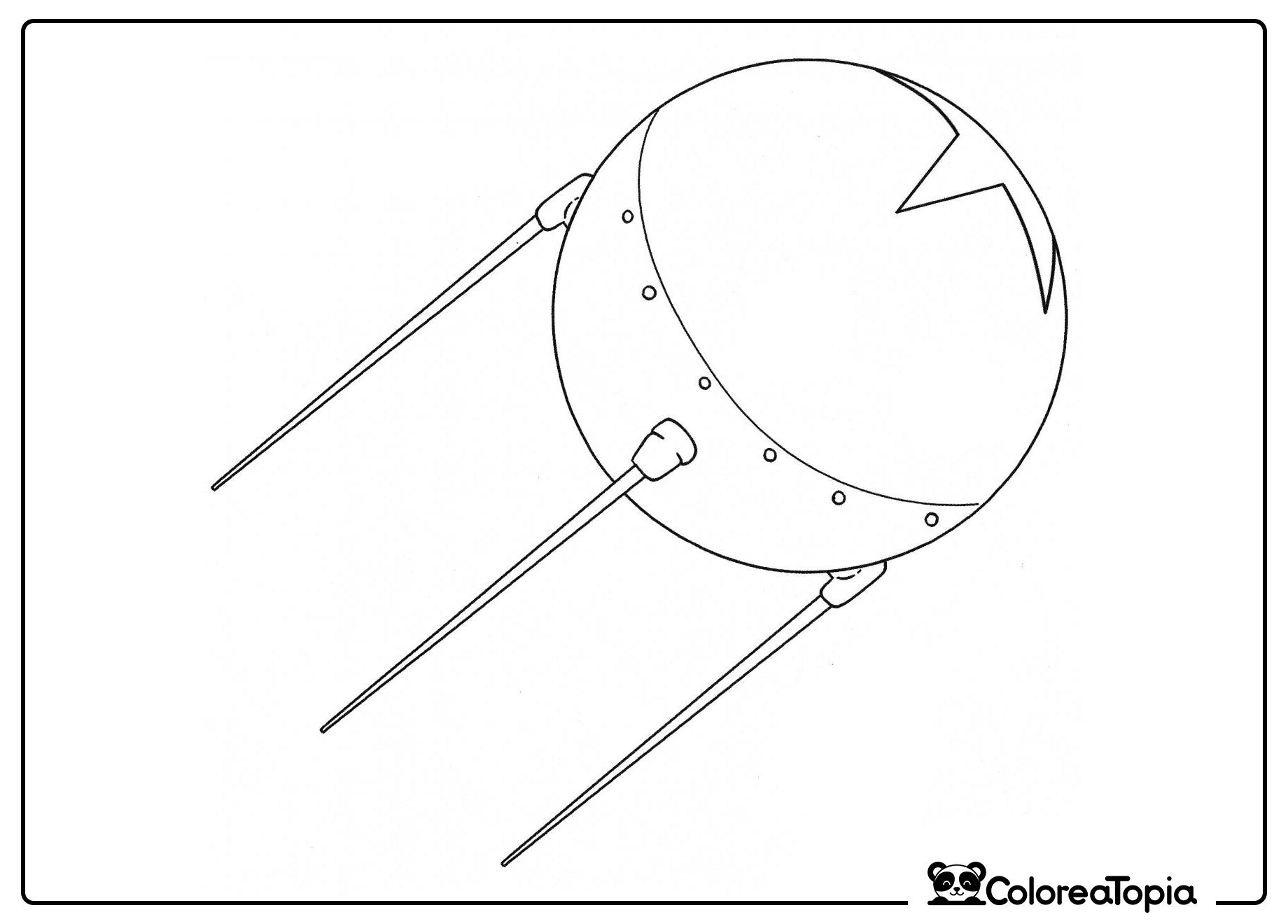 Satélite-1 - dibujo para colorear