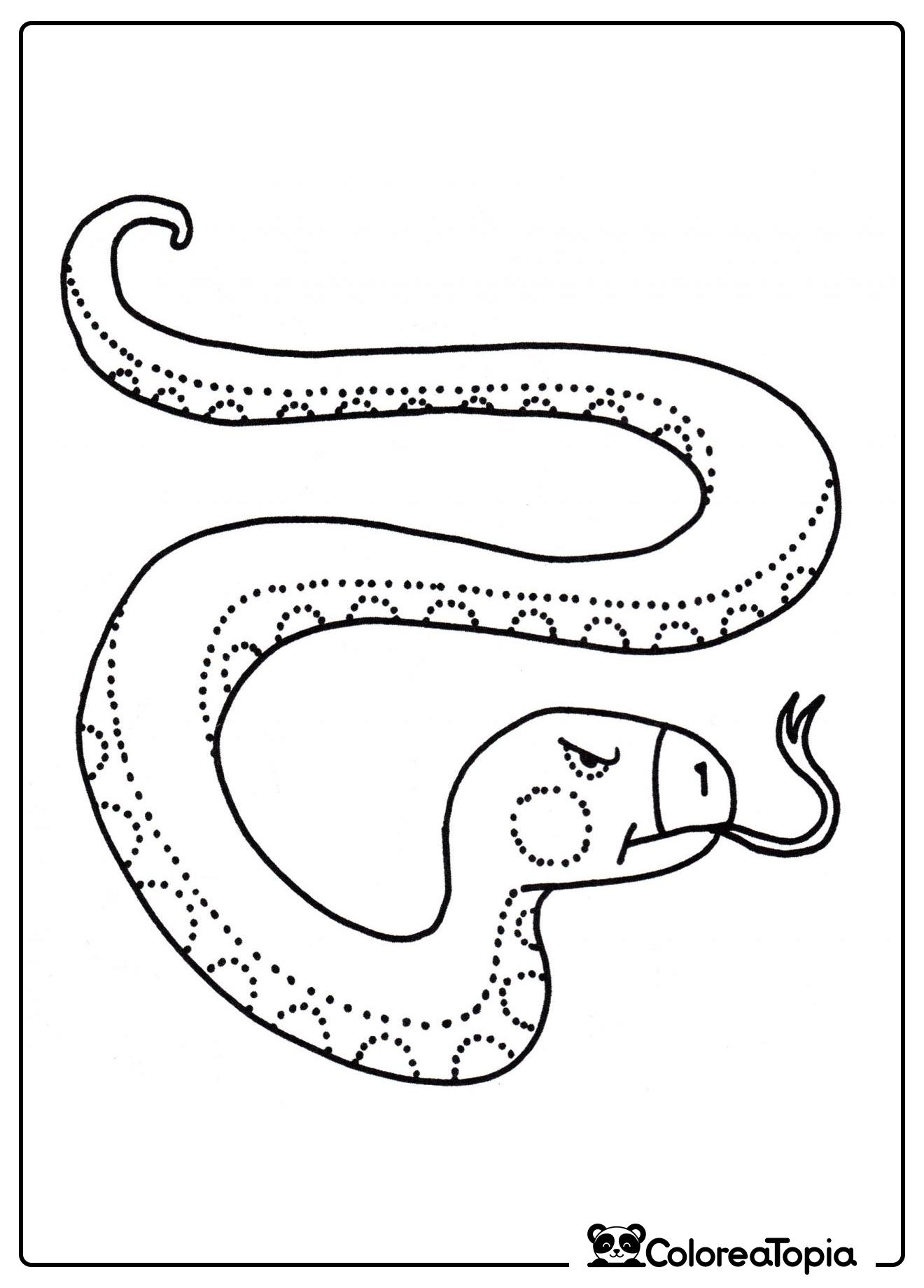 Serpiente enojada - dibujo para colorear