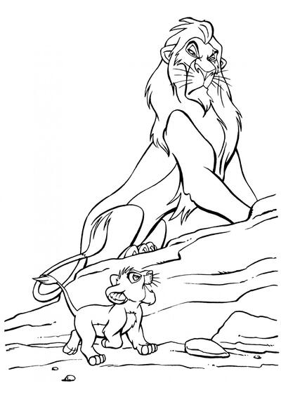 Simba y el malvado tío Scar