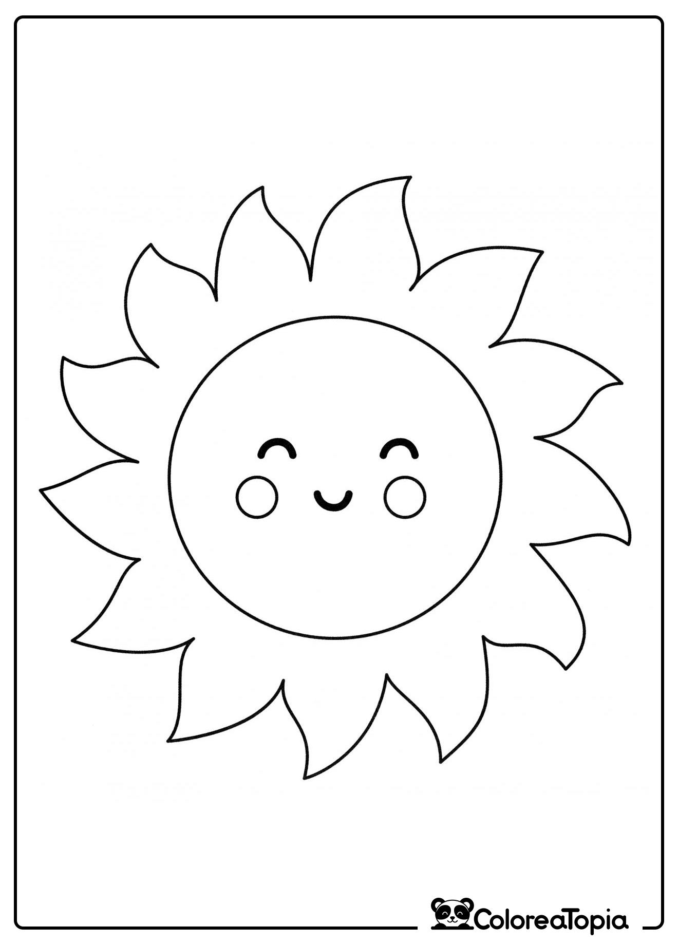 Solecito lindo - dibujo para colorear