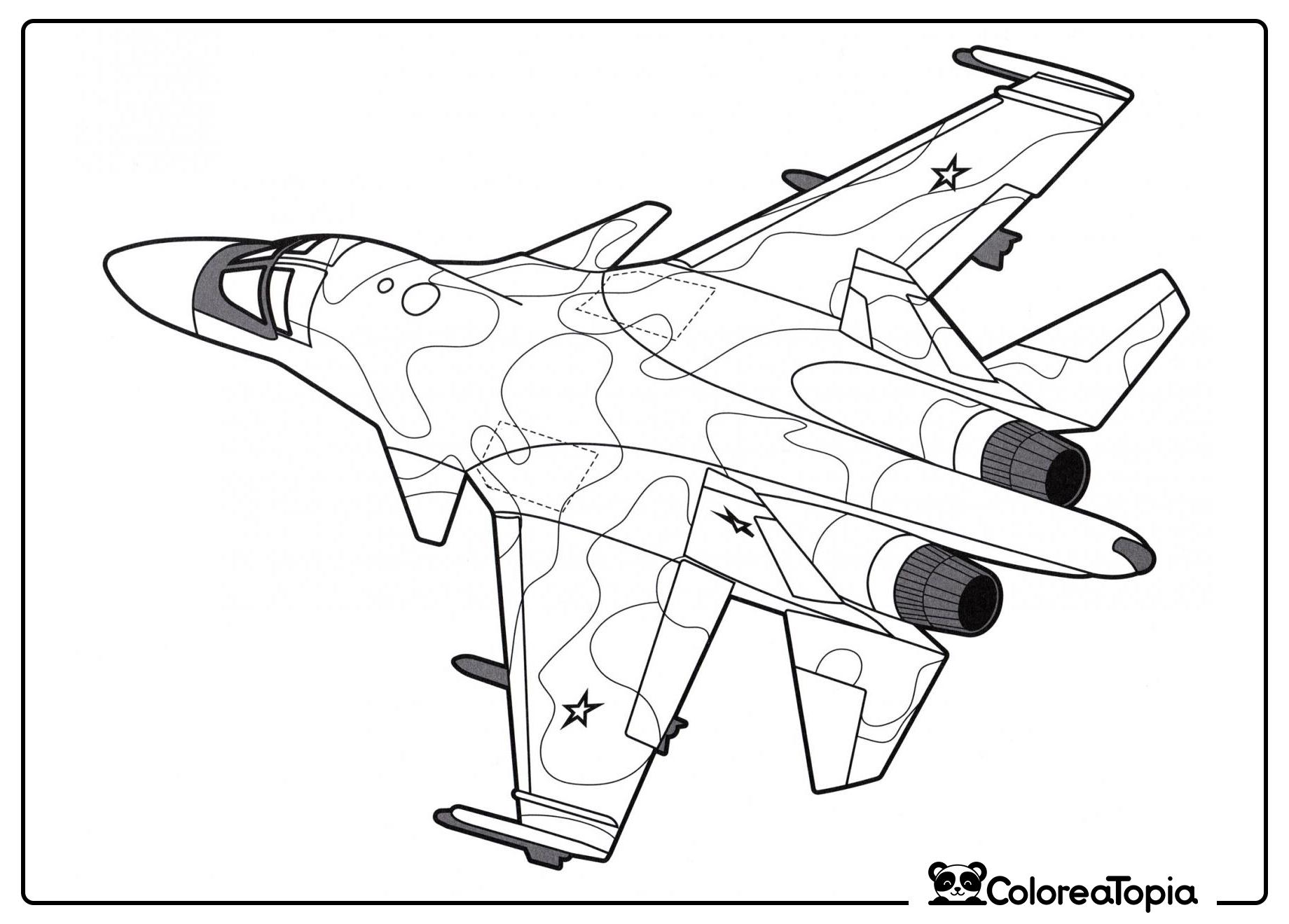 Su-34 - dibujo para colorear