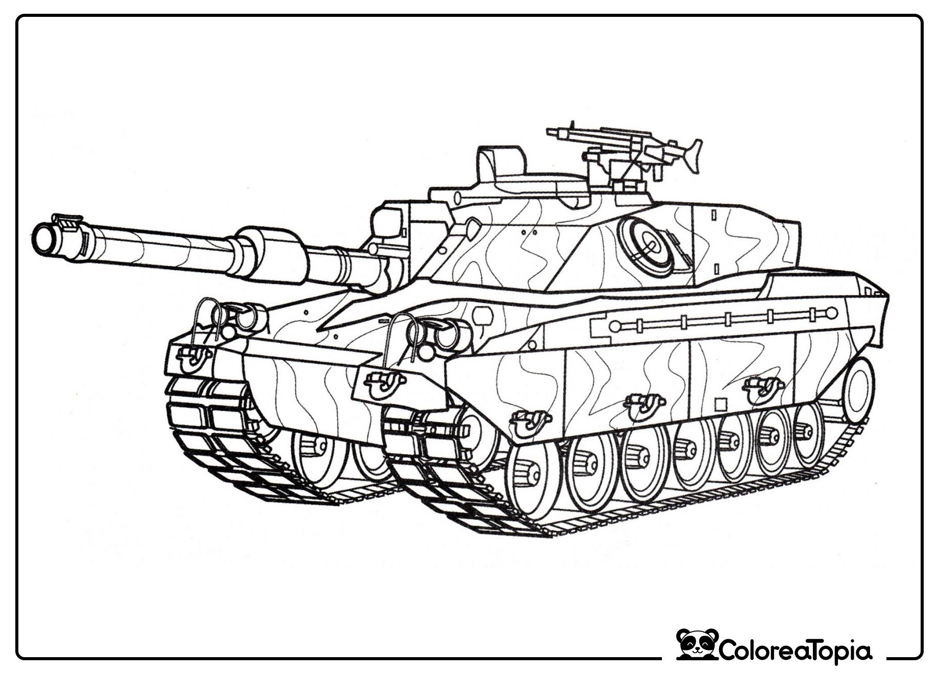 Tanque Challenger - dibujo para colorear