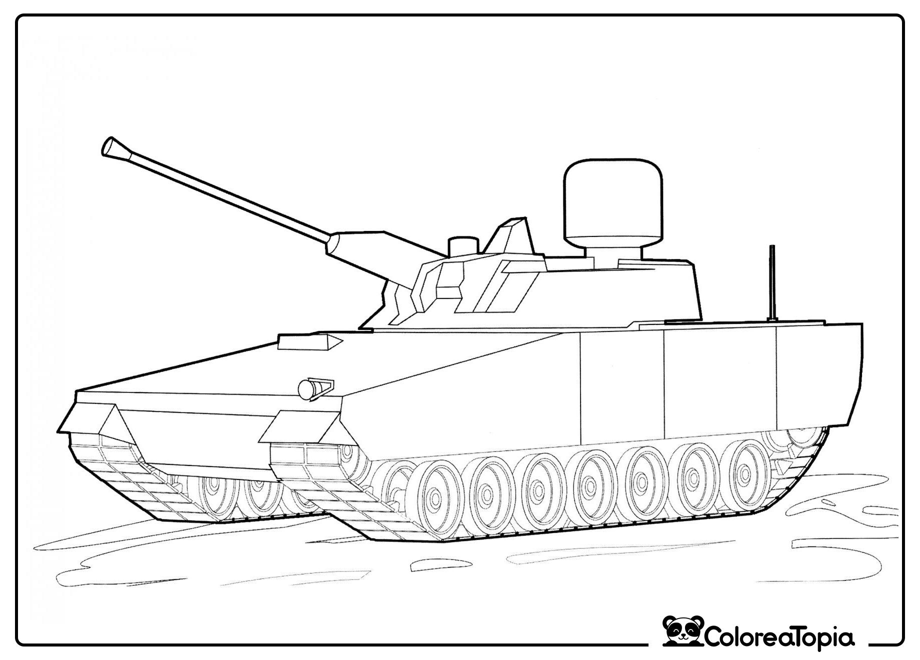 Tanque ligero "SV-90" - dibujo para colorear